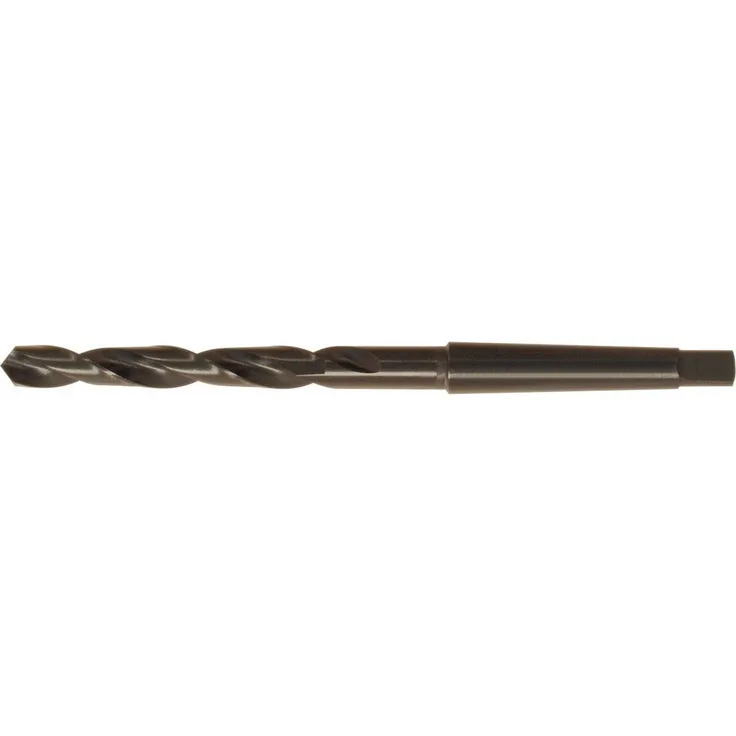 fortis Holzbohrer, Spiralbohrer DIN345 HSS rollgewalzt Typ N, Morsekegelschaft MK 33,5 mm, 130° Spitzenwinkel, für Stahl und Gusseisen