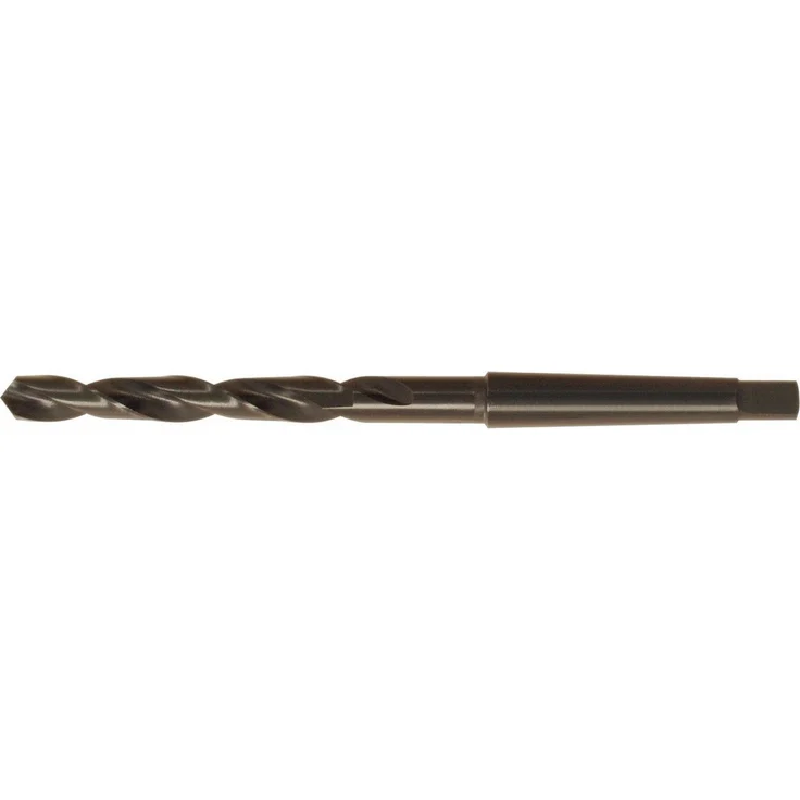fortis Holzbohrer, Spiralbohrer DIN345 HSS rollgewalzt Typ N, Morsekegelschaft MK 33,5 mm, 130° Spitzenwinkel, für Stahl und Gusseisen