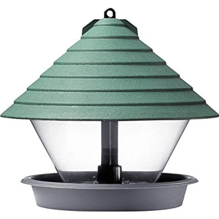 Dehner Natura Wildvogel-Futterampel Guayana, Ø ca. 27 cm, Höhe ca. 23 cm, Kunststoff, grün