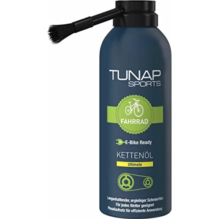 TUNAP SPORTS Kettenöl Ultimate - 125ml Spray mit Dosierpinsel | Fahrrad Langzeit-Schmierung für Ritzel, Schaltwerk und Kette – Bild 1