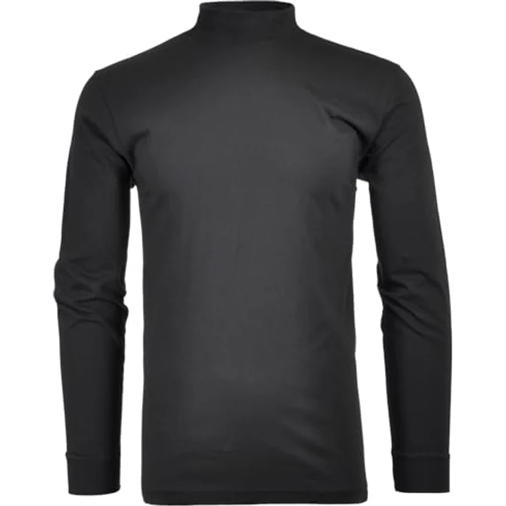 Ragman Herren Longsleeve Shirt, Casual Pullover mit Stehkragen, Schwarz, Größe XL, aus hochwertiger Baumwolle – Bild 1