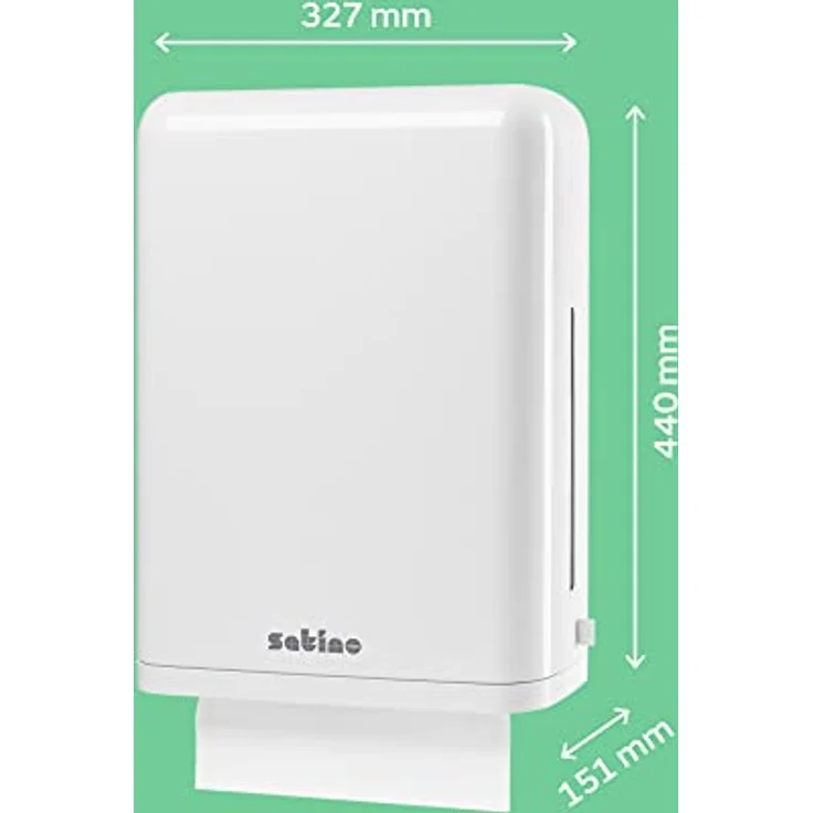 Wepa Papierhandtuchspender gross, individuell einstellbare Blattbreite, für Z, W, V, C Falzarten, Weiss, Füllkapazität 3 Pack – Bild 2