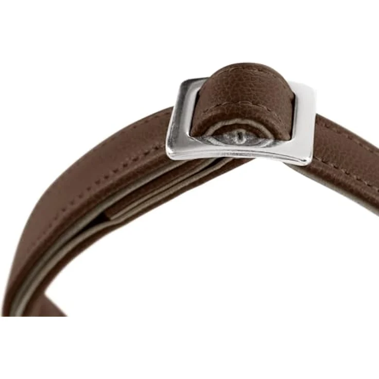 HUNTER Hundehalsung Amalfi ALU-Strong, stufenlos verstellbar, Farbe: Schokobraun, vegan, Kunstleder in Nappa-Optik, Made in Germany, Größe 30-45/M – Bild 3