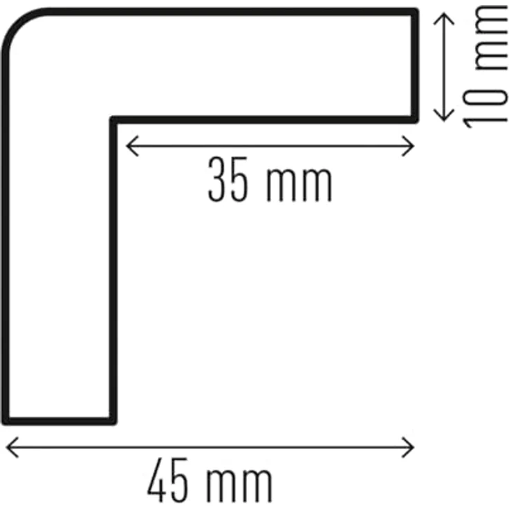 Durable Eckschutzprofil C35 Warnprofil magnetisch, 1m, gelb/schwarz, Packung à 5 Stück – Bild 3