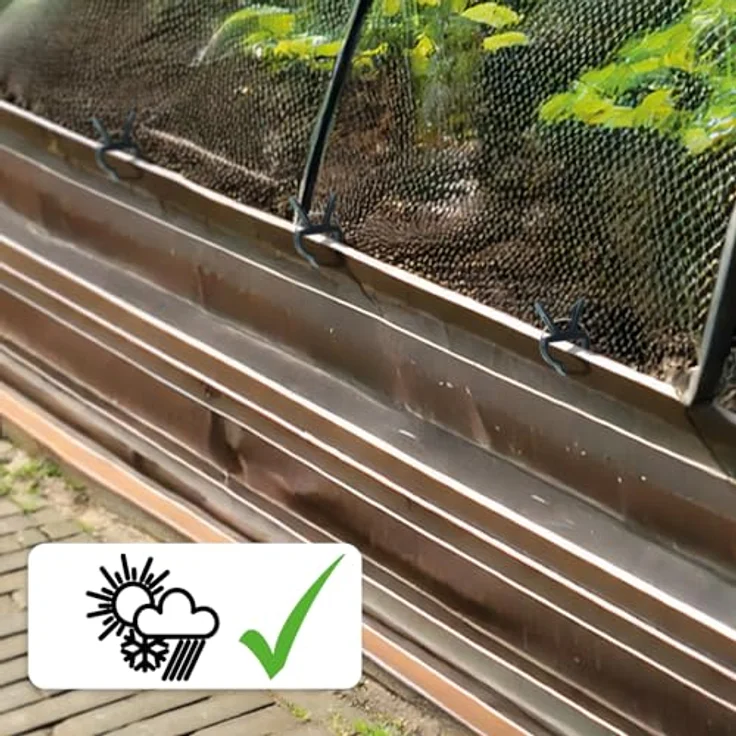 com-four® 60x Pflanzenklemmen groß, Rankhilfen zur Sicherung von Pflanzen, grün, wiederverwendbar und witterungsbeständig – Bild 4