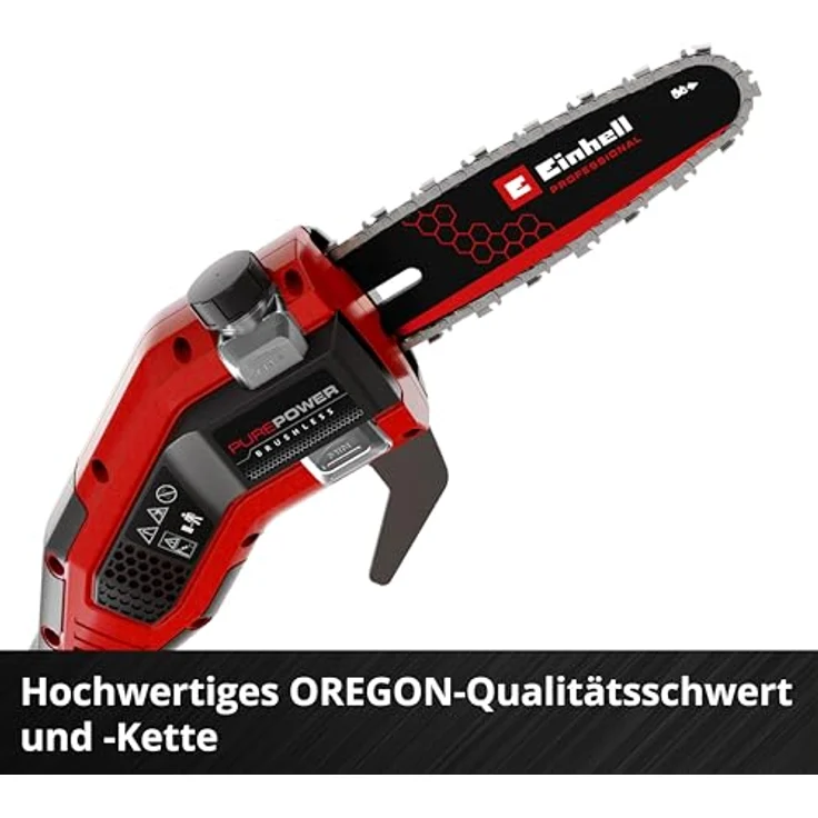Einhell Akku-Hochentaster GP-LC 18/20 Li T BL-Solo, professioneller Baumschnitt mit 18 cm Oregon Schwert und bürstenlosem Motor, ohne Akku und Ladegerät – Bild 7