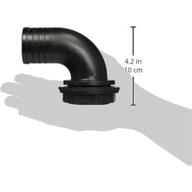 Garantia Überlaufbogen für Regentonnen, 51 mm (2) - mit Schlauchanschluss und Kontermutter - 330043 - Preisvergleich – Bild 3
