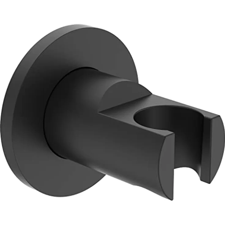 Ideal Standard Brausehalter Idealrain Round, runder Duschzubehör in Silk Black mit kratzfester Oberfläche und sicherem Halt