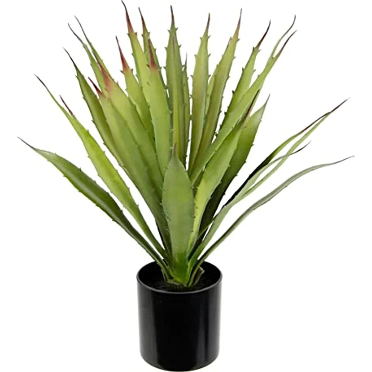 Künstliche Agave Aloe Vera im Topf Kunstpflanze Sansevieria exotische Pflanzen Grünpflanze Kunstblume Topfpflanze Zimmerpflanze Deko Terrasse Balkon Sukkulente Yucca Kalanchoe Kaktus Kakteen – Bild 1