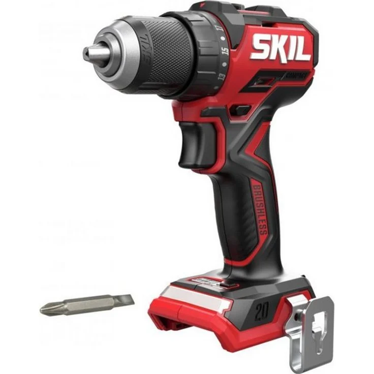 SKIL Akku-Bohrschrauber 3065 CA, 20V, (Set) - Bürstenloser Motor, 17 Drehmomenteinstellungen, LED-Arbeitsstrahler