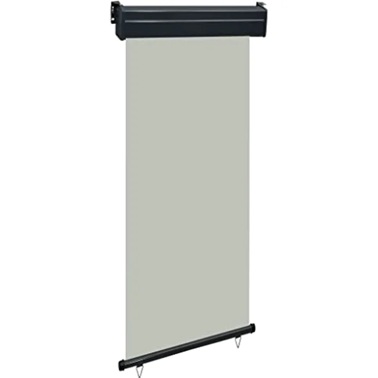 vidaXL Balkon-Seitenmarkise 85x250 cm Grau, Sichtschutz-Höhe 70 cm, UV-beständig – Bild 1