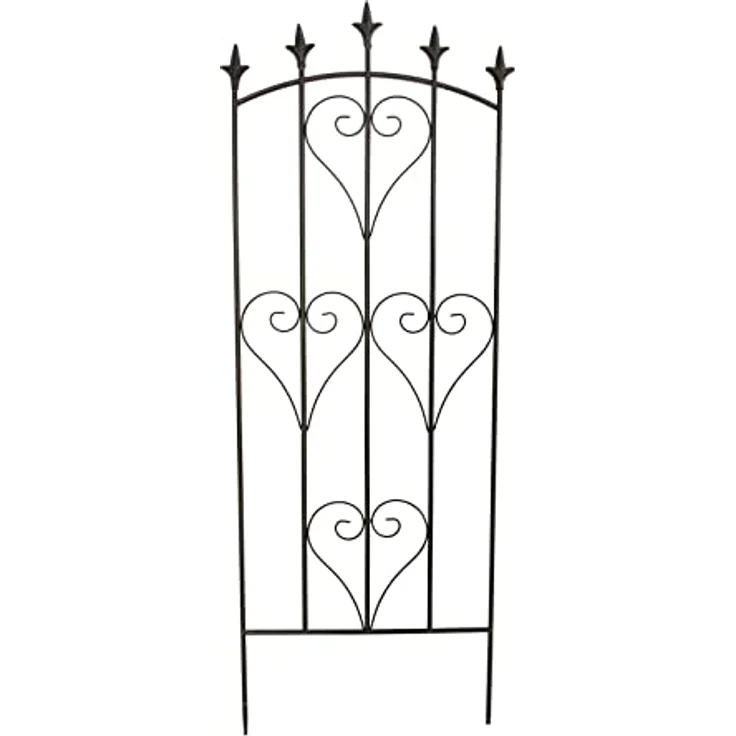 HTI-Living Rankgitter Set, 3-teiliges Rankgitter aus robustem Metall mit Herz-Ornamenten, Schwarz – Bild 2