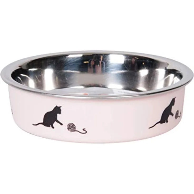 Karlie Ascar Katzennapf, Edelstahl, Rosa, 160 ml, Durchm.10 cm