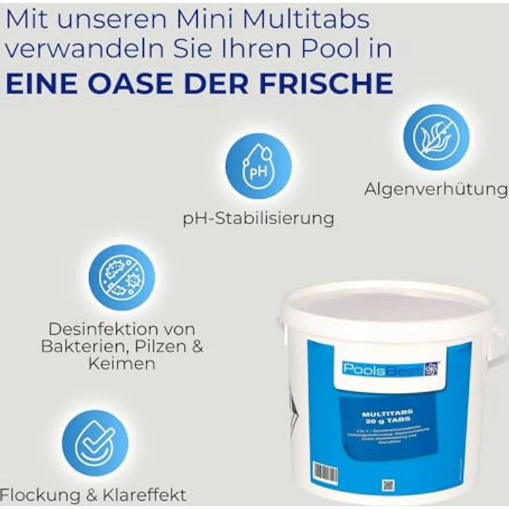 5 kg - PoolsBest® Mini - Multitabs 5 in 1, 20 g Tabletten – Bild 5
