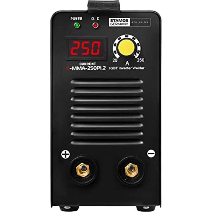 Stamos Germany Elektroden Schweißgerät Inverter S-MMA-250PI.2 E-Hand MMA - 250 A - 8 Meter Kabel - Hot Start - PRO – Bild 2
