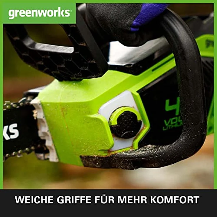 Greenworks Akku-Kettensäge 40 V 1,5 KW (ohne Akku und Ladegerät) -2005707, Grün – Bild 5