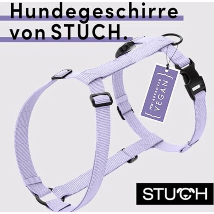 STUCH Hundegeschirr - Vegan PureControl, verstellbar, PeTA-zertifiziert, schwarz – Bild 2