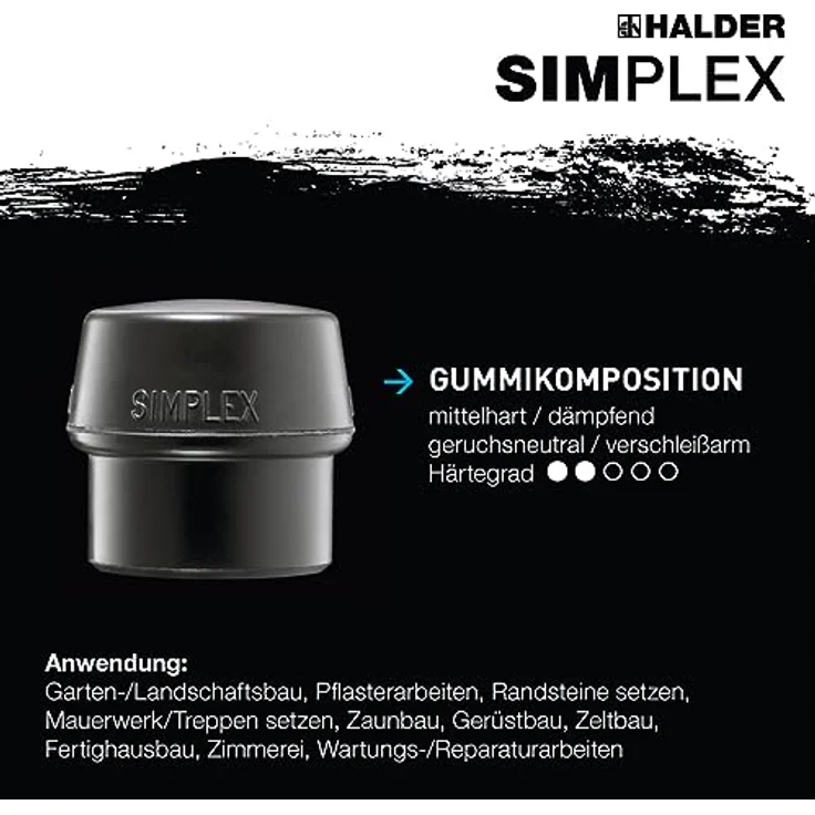 Halder SIMPLEX Einsatz Gummikompostion schwarz 50 mm Dur (3202.050) – Bild 6