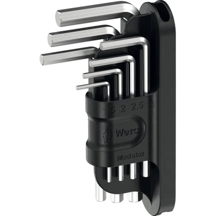 Wera Bohrer- und Bitset Tool-Check Modular Set 1, 21-teiliges Set mit Winkelschlüsseln, Adapter und flexiblem Scharnier – Bild 10