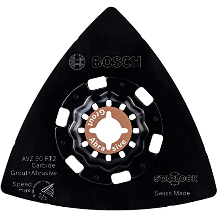 Bosch 2609256 F13 Schleifplatte AVZ 90 RT2 Körnung 20 Zubehör Starlock, schwarz – Bild 2