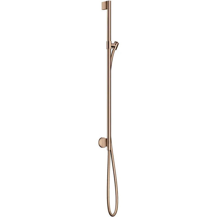hansgrohe Duschstange Axor One, Brausestange mit Wandanschluss und Brauseschlauch, Höhe 965 mm, Polished Red Gold