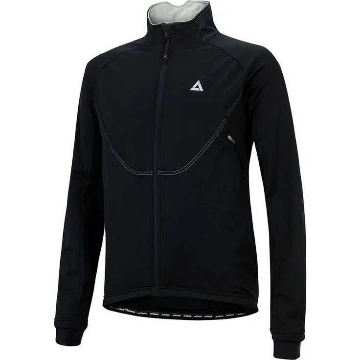 Airtracks Fahrradjacke Herren Thermo Fahrradjacke Pro Team II (Softshell Radjacke für kalte Touren Herbst - Winter) » S M L XL XXL XXXL « - Wind- und wasserdicht, reflektierende Parts, ergonomisch geschnitten (Schwarz)
