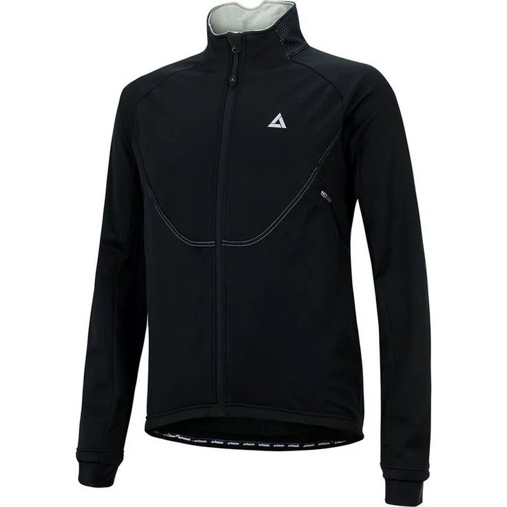 Airtracks Fahrradjacke Herren Thermo Fahrradjacke Pro Team II (Softshell Radjacke für kalte Touren Herbst - Winter) » S M L XL XXL XXXL « - Wind- und wasserdicht, reflektierende Parts, ergonomisch geschnitten (Schwarz) – Bild 1