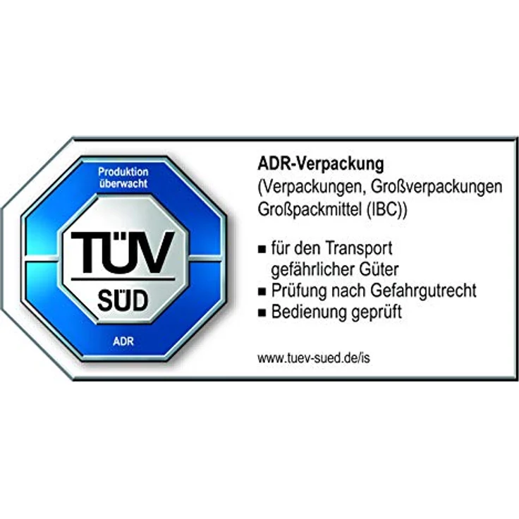 hünersdorff Kraftstoff-Kanister 811500 STANDARD 5l für Benzin, Diesel und andere Gefahrgüter, UN-Zulassung, made in Germany, TÜV-geprüfter Produktion, weiß – Bild 2