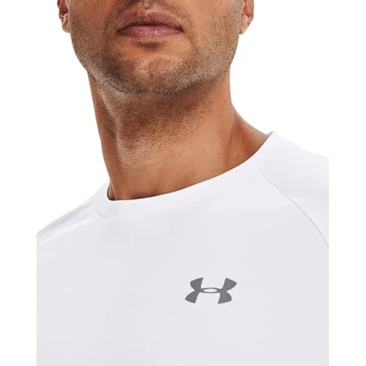 Under Armour® Poloshirt UA Tech 2.0 SS, weiss mit Logoprint – Bild 10