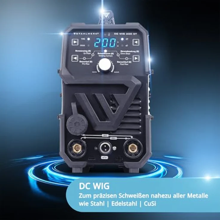 STAHLWERK DC WIG 200 ST, 2 in 1 Kombi Schweißgerät mit HF-Zündung, 200A, leicht und kompakt, inkl. Zubehörset – Bild 4