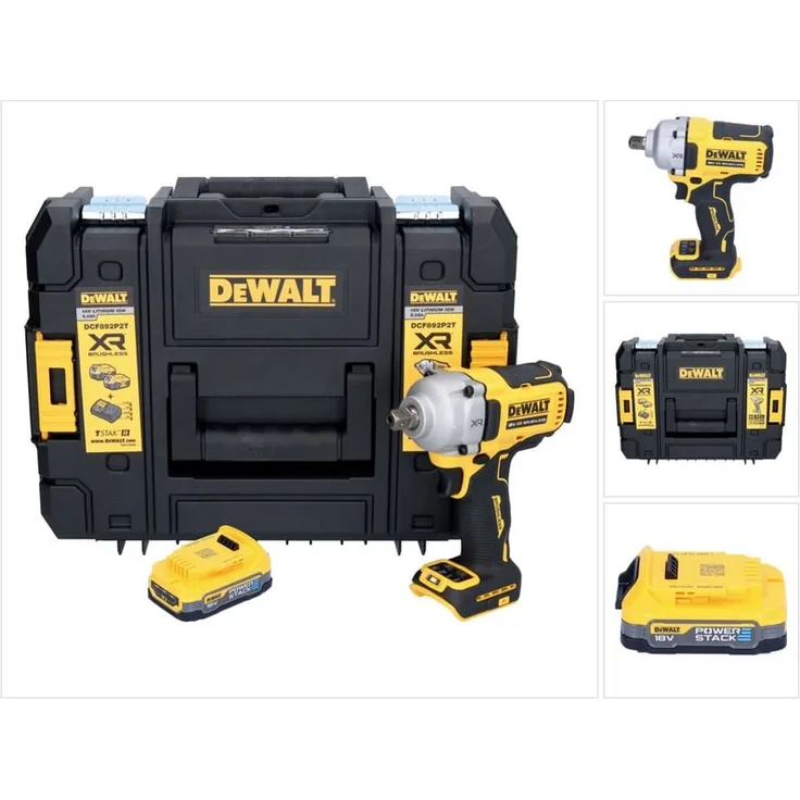 DeWalt DCF 892 NT, Akku Schlagschrauber 18 V mit 813 Nm, Brushless Motor, inkl. 1x 1,7 Ah Akku und TSTAK - ohne Ladegerät