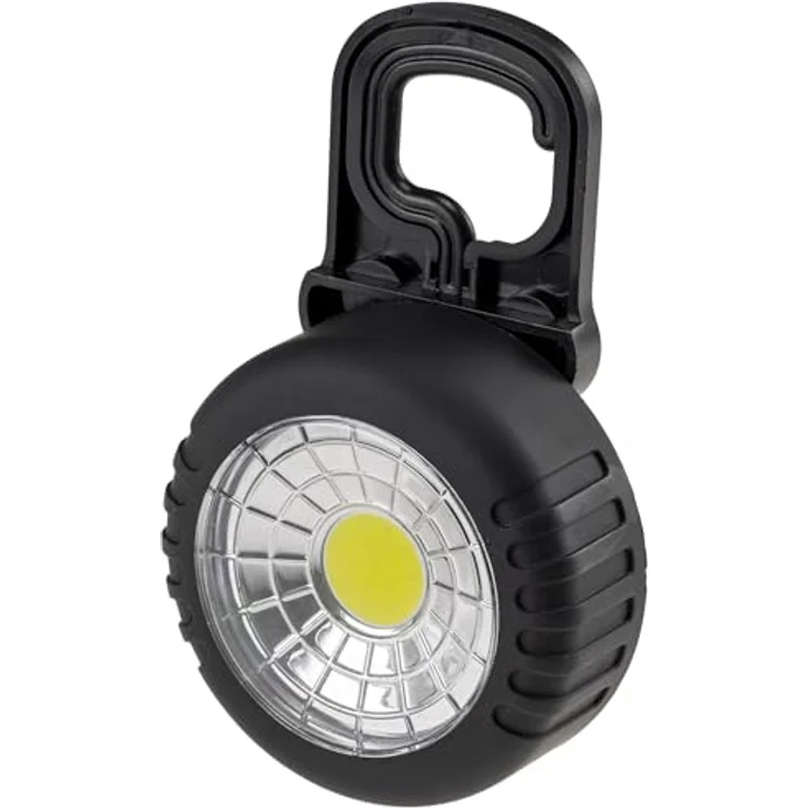 ChiliTec Taschenlampe Arbeitsleuchte mit Magnethalter Haken Batteriebetrieb 3x AAA Batterie Schwarz, Kompakte LED Handleuchte mit 36° Leuchtwinkel – Bild 5