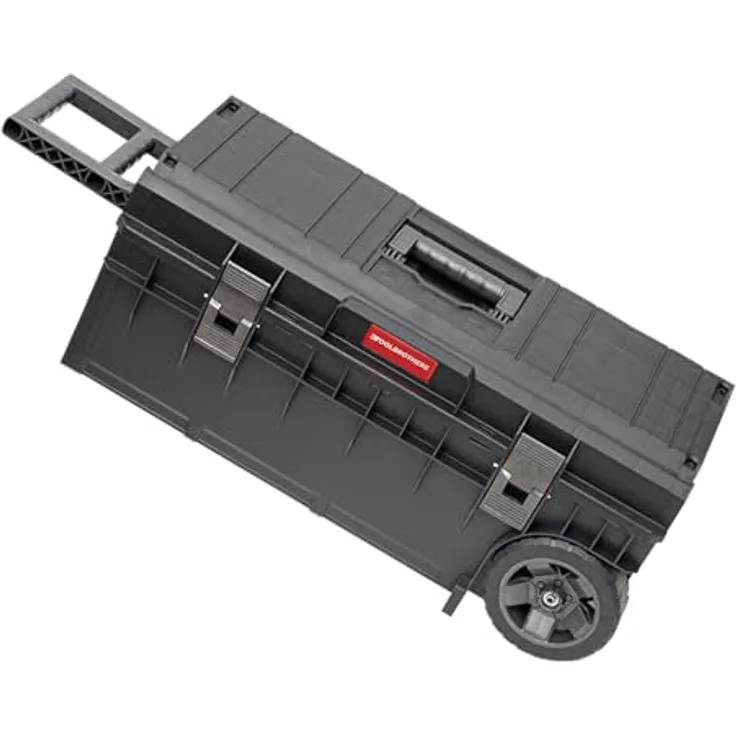 Tool Brothers RHINO XXL Trolley ECO Longer Basic, mobile Werkzeugkiste mit 50 l Volumen, 3 verstellbare Fächer, 793 x 385 x 322 mm