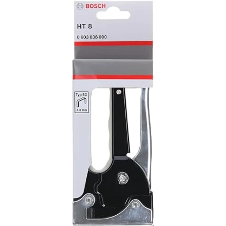Bosch Professional Elektro-Tacker HT 8, Handtacker - im Karton, Allround-Nutzung, robuste Ganzstahlausführung - gepolsterte Griffmulde - passender Klammertyp 53, in schwarz – Bild 3