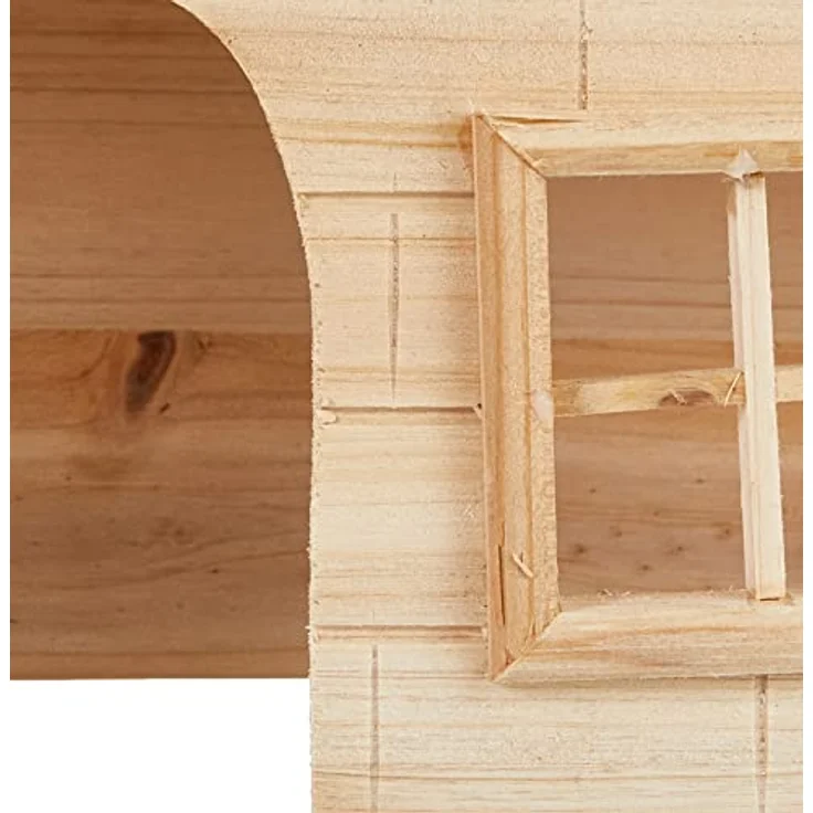 Kerbl Nagetierhaus mit gebogenem Dach Natur 30x20x20 cm – Bild 4