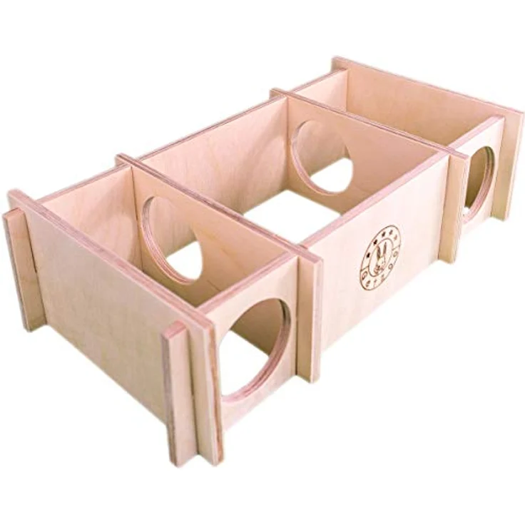 Getzoo Wohnlabyrinth Samy, 28 x 14,5 cm, Dreikammersystem mit abnehmbarem Dach, ideal für Farbmäuse & Zwerghamster – Bild 4