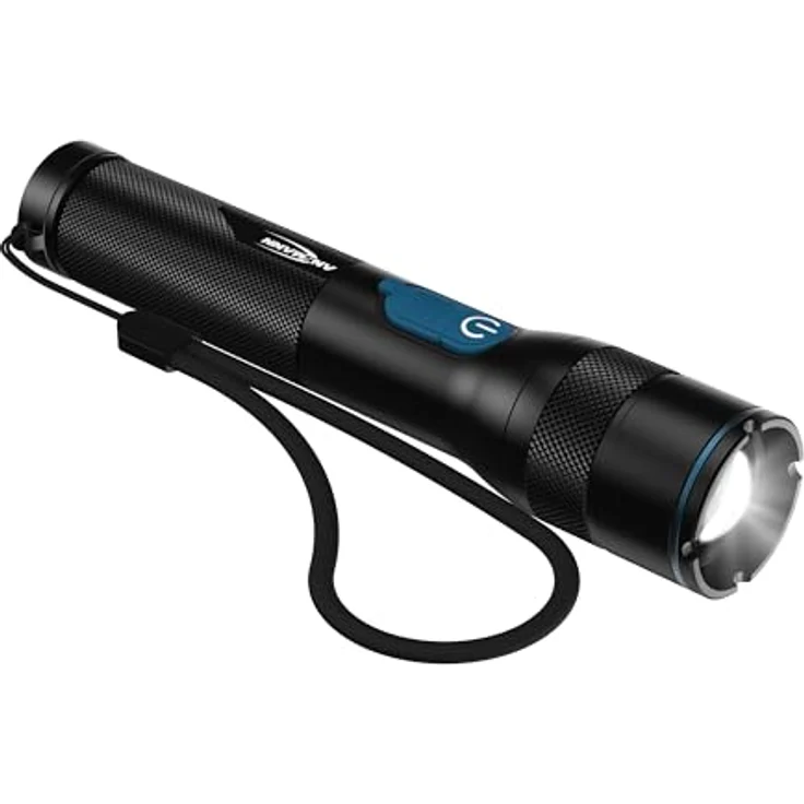 ANSMANN LED Adventure Taschenlampe, 1800 lm, batteriebetrieben, robust & spritzwassergeschützt, ideal für Camping & Angeln – Bild 1