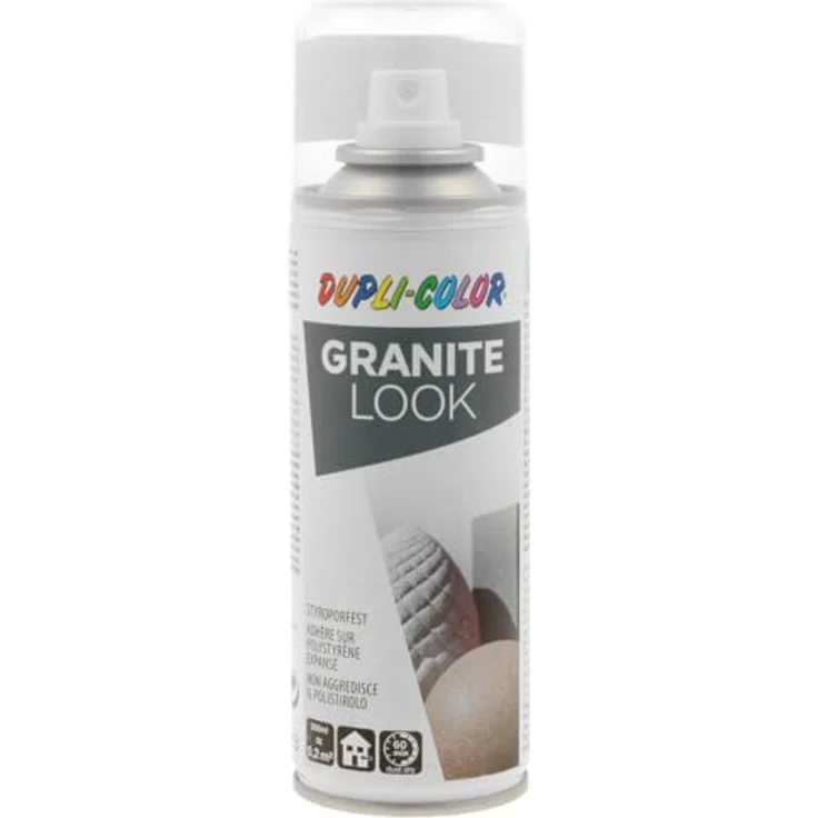 DUPLI-COLOR GRANITE LOOK Spray Grau, 200 ml Strukturlack auf Wasserbasis mit authentischem Granit-Effekt für Holz, Keramik, Kunststoff und Metall – Bild 1
