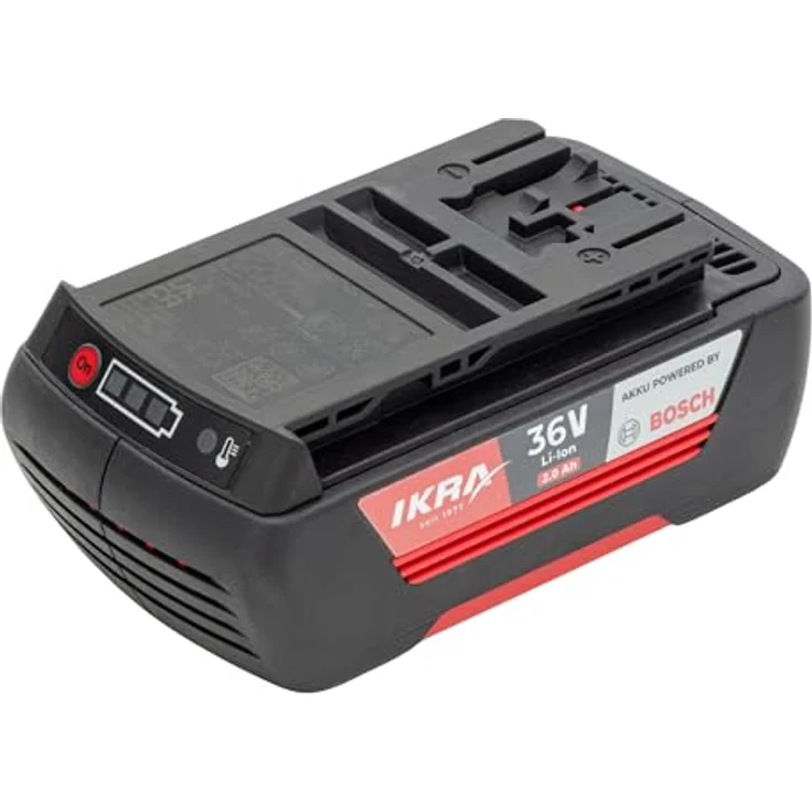 IKRA BOSCH 36 V Li-Ion Akku 2,0 Ah, kompatibel mit allen 36V BOSCH Geräten, mit LED-Ladezustandsanzeige und COOLPACK-Technologie – Bild 1