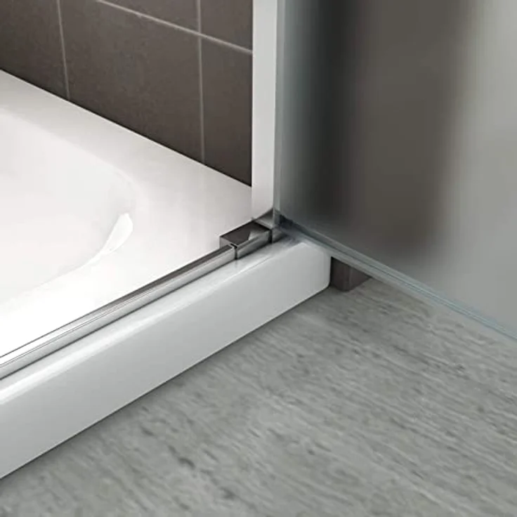 i-flair Duschtür 89-92 cm, 185 cm Höhe, satiniertes 6 mm Sicherheitsglas, mit Edelstahlgriffen und Nano-Beschichtung – Bild 9
