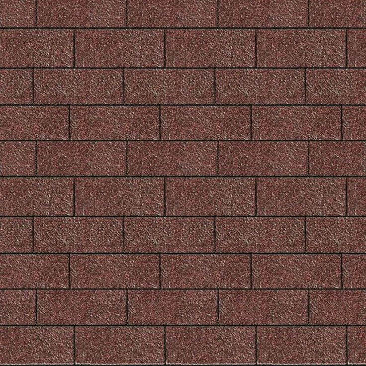 Karibu Dachschindeln Rechteck dunkelrot, 3 qm