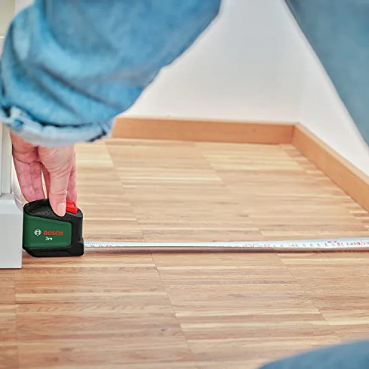 Bosch Maßband 3m (Autolock; 19mm breites Band, nylonbeschichtet, genaues 3-Meter-Maßband mit Zweirichtungshaken und Metall-Gürtelclip) – Bild 3