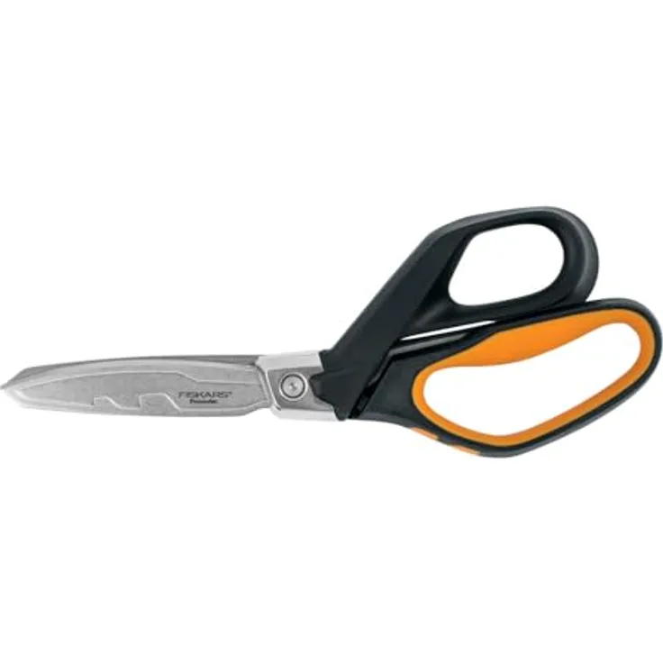 Fiskars Hochleistungsschere PowerArc, 26 cm, bis zu 30% mehr Kraft, rostfreier Stahl/Kunststoff, Schwarz/Orange, 1027205