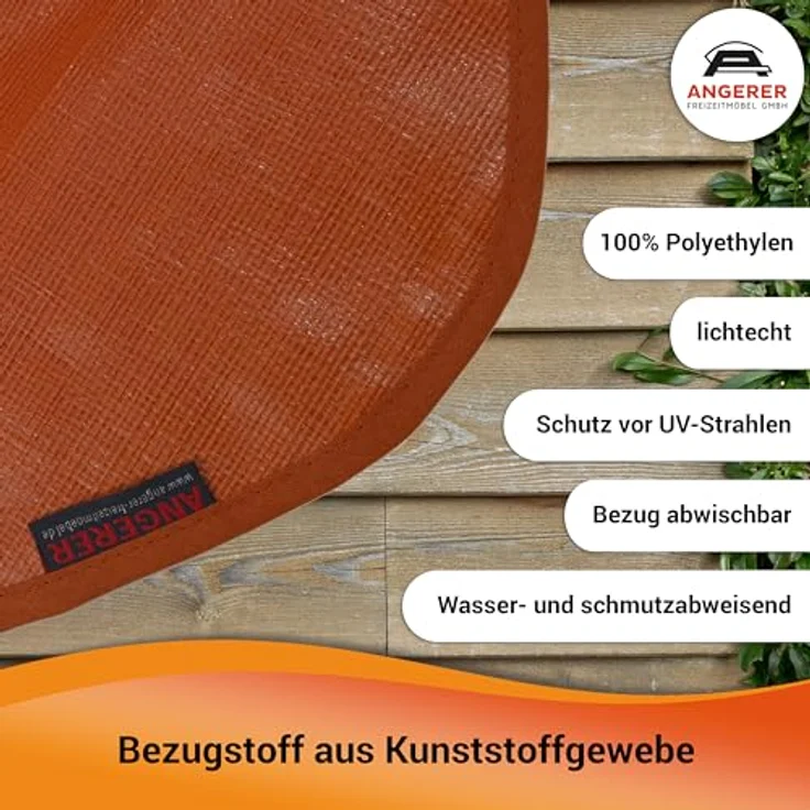 Angerer Klemmmarkise PE-Gewebe Uni, Orange, 250 cm – Bild 5