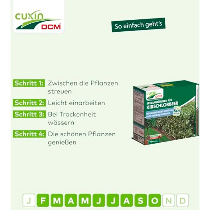 Cuxin DCM Spezialdünger Kirschlorbeer Dünger Heckenkirsche 3,0 kg – Bild 7