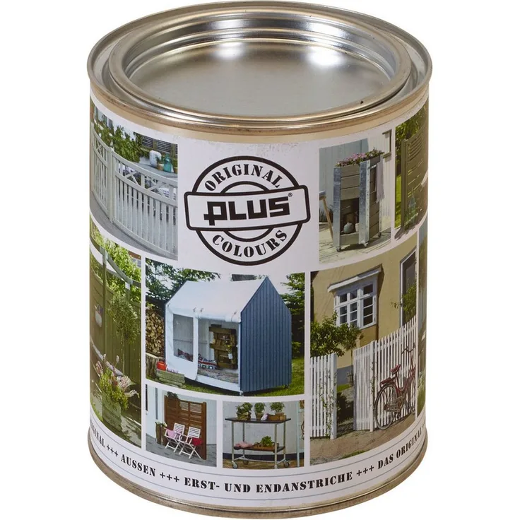 PLUS Holzlasur PLUS, 750 ml teak, wasserbasierte Wetterschutzlasur mit hohem UV-Schutz und elastischer, blätterfreier Oberfläche