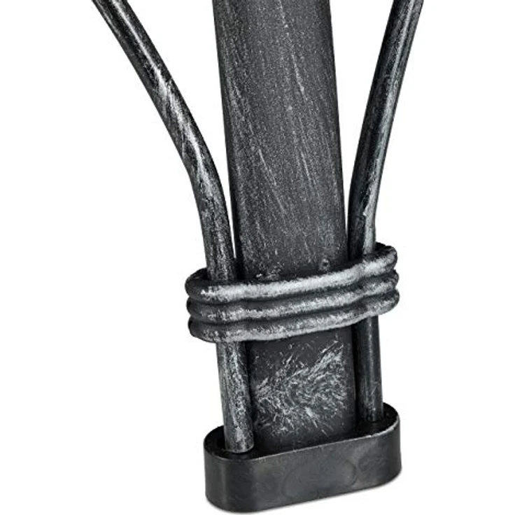 Relaxdays Feuerschale mit Funkenschutz Schürhaken, Garten Terrasse, HxD: 59 x 89 cm, Outdoor Feuerstelle, schwarz – Bild 10