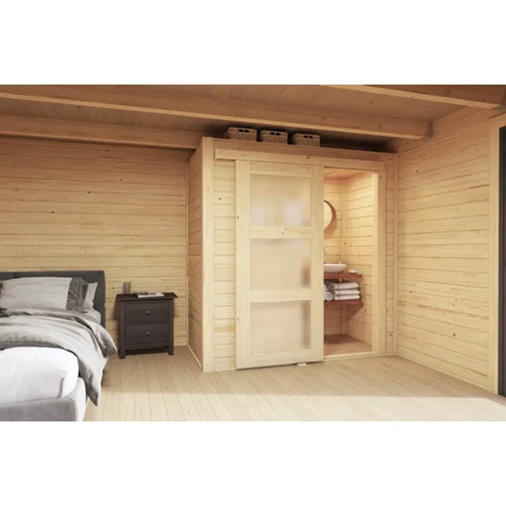 Outdoor Life Domeo S Innenraum-Set 180 x 95 cm, naturfarben, mit praktischer Schiebetür
