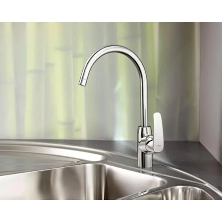 HANSA Hansapinto Spültisch-Einhand-Einlochbatterie, 213 mm Ausladung, 120° schwenkbar, 12 l/min Durchflussmenge – Bild 2