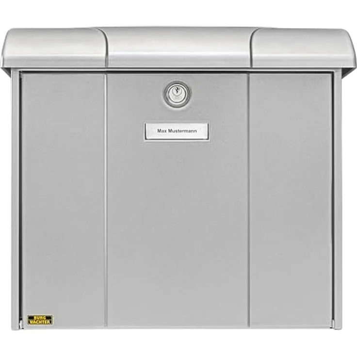 BURG-WÄCHTER Briefkasten mit aufklappbarem Regendach, A4 Einwurf-Format, EU Norm EN 13724, Verzinkter Stahl, Olymp 916 Si, Silber – Bild 3